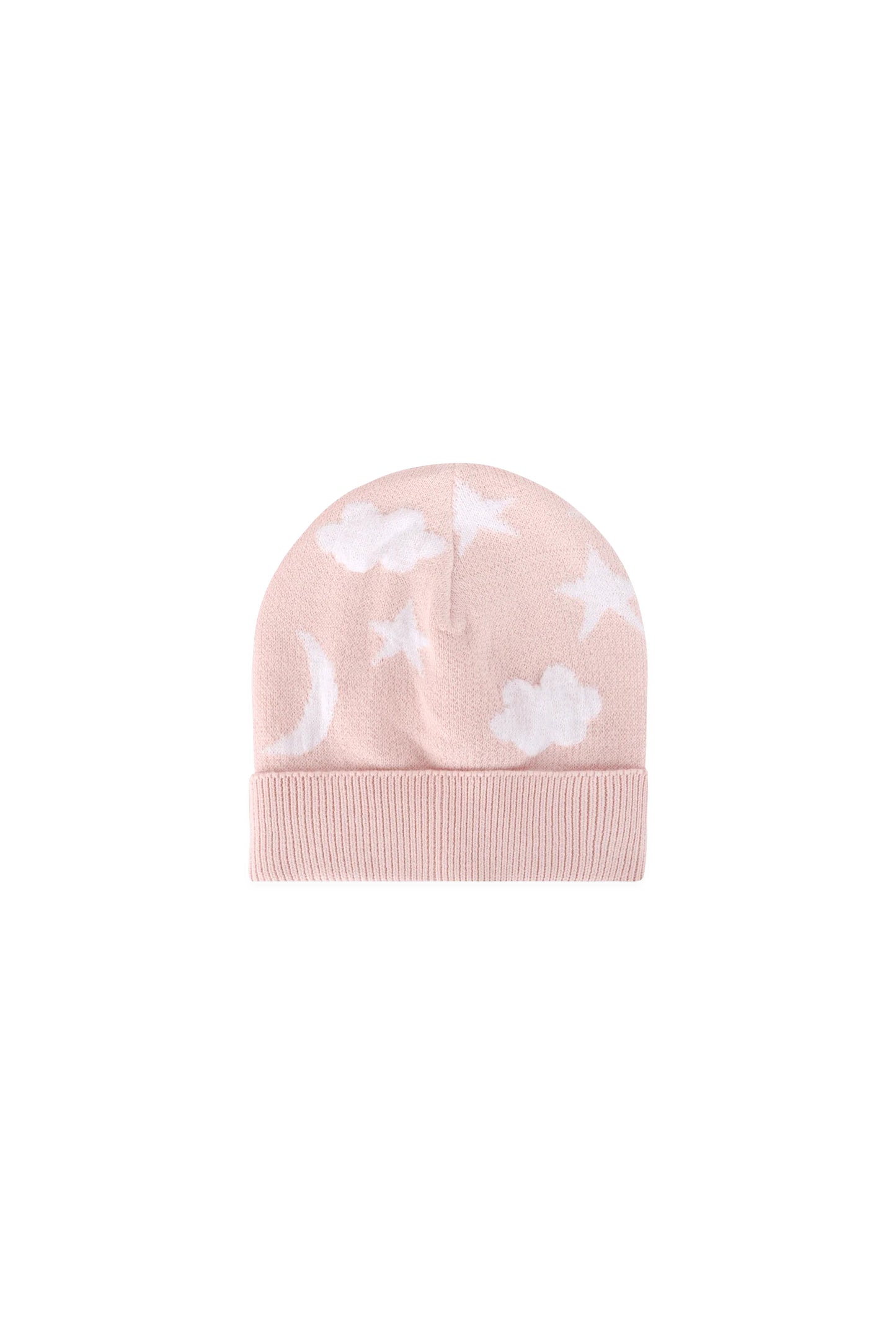 Moon & Stars Baby Beanie Baby Pink
