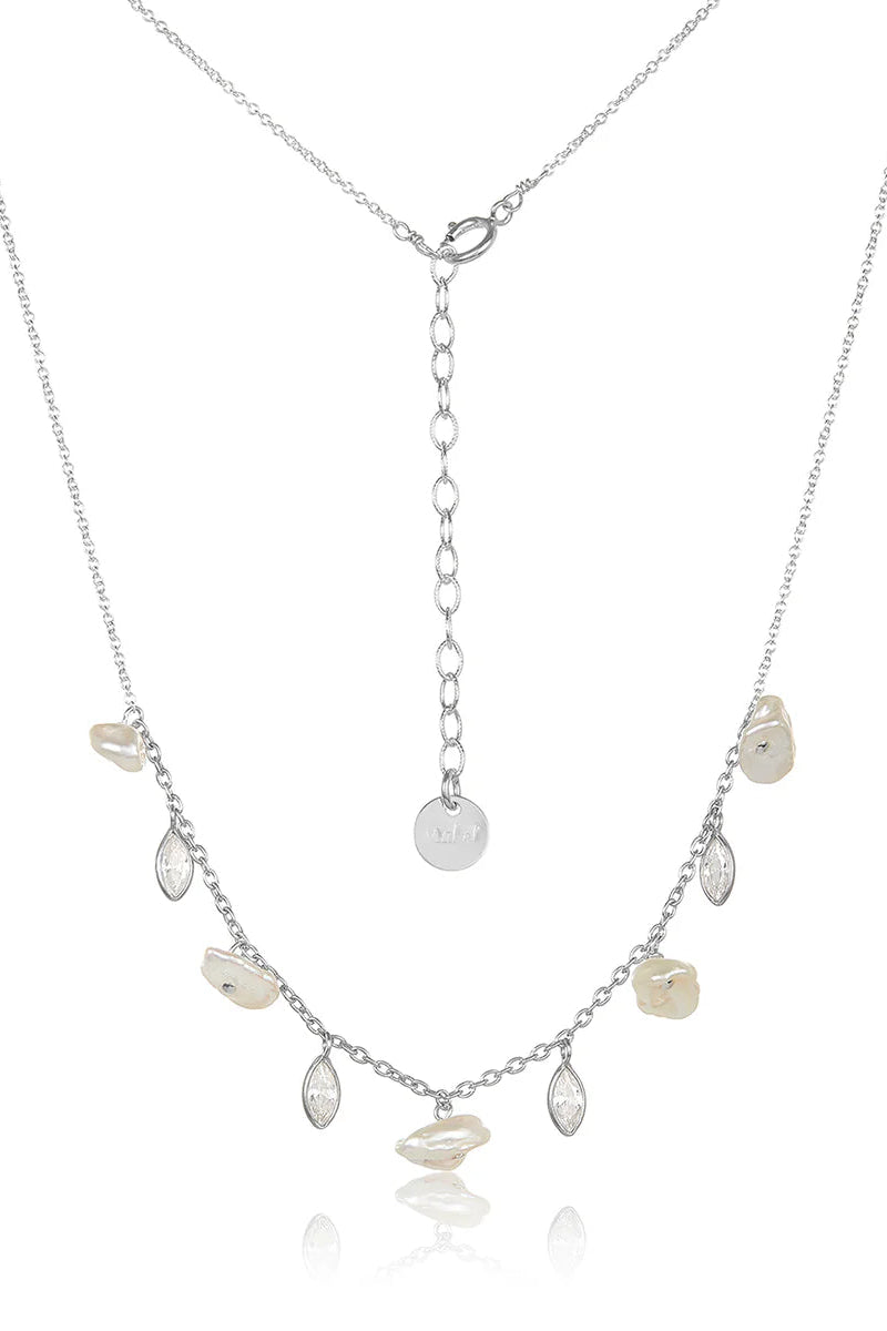 Rio Half Way Short Silver Necklace
