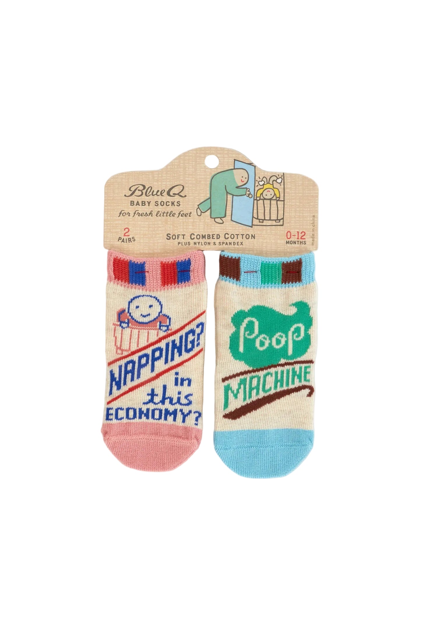 Napping/Poop Machine Baby Socks