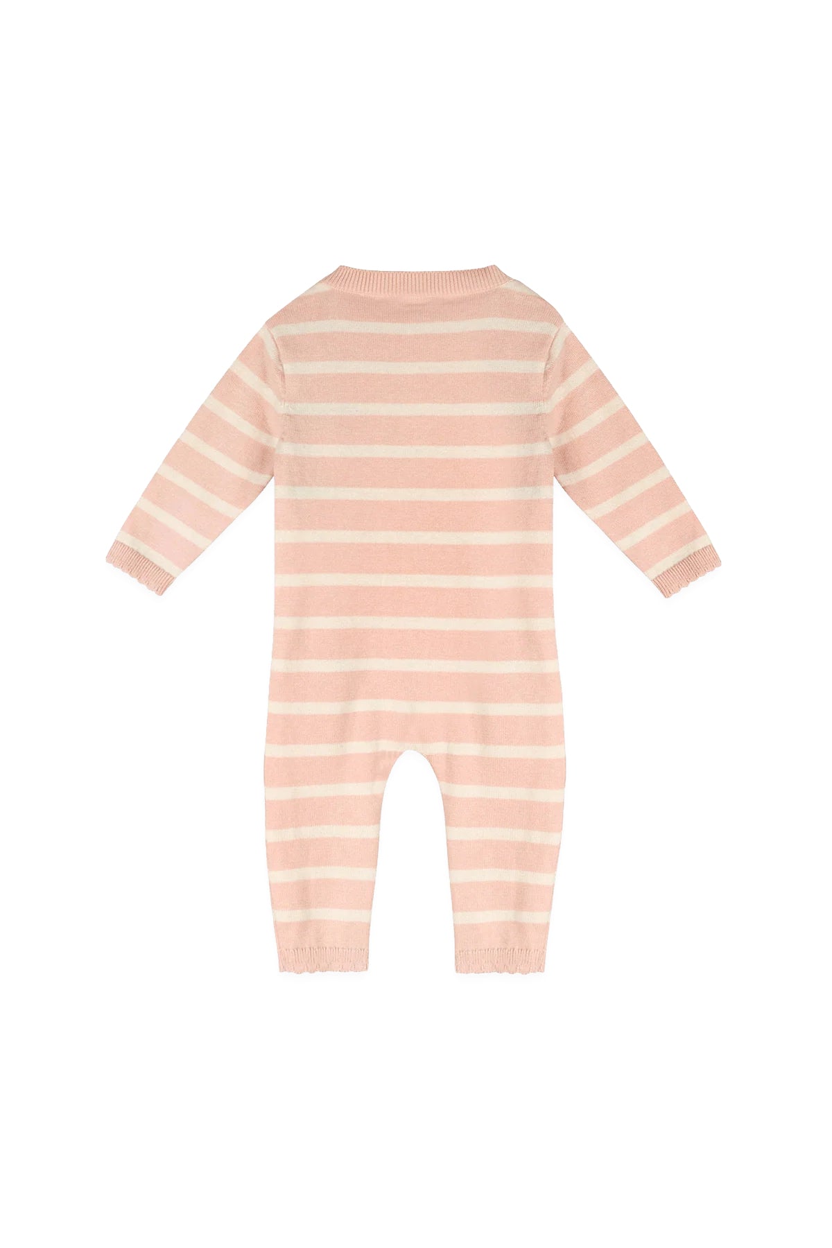 Ocean Embroidered Knit Baby Jumpsuit