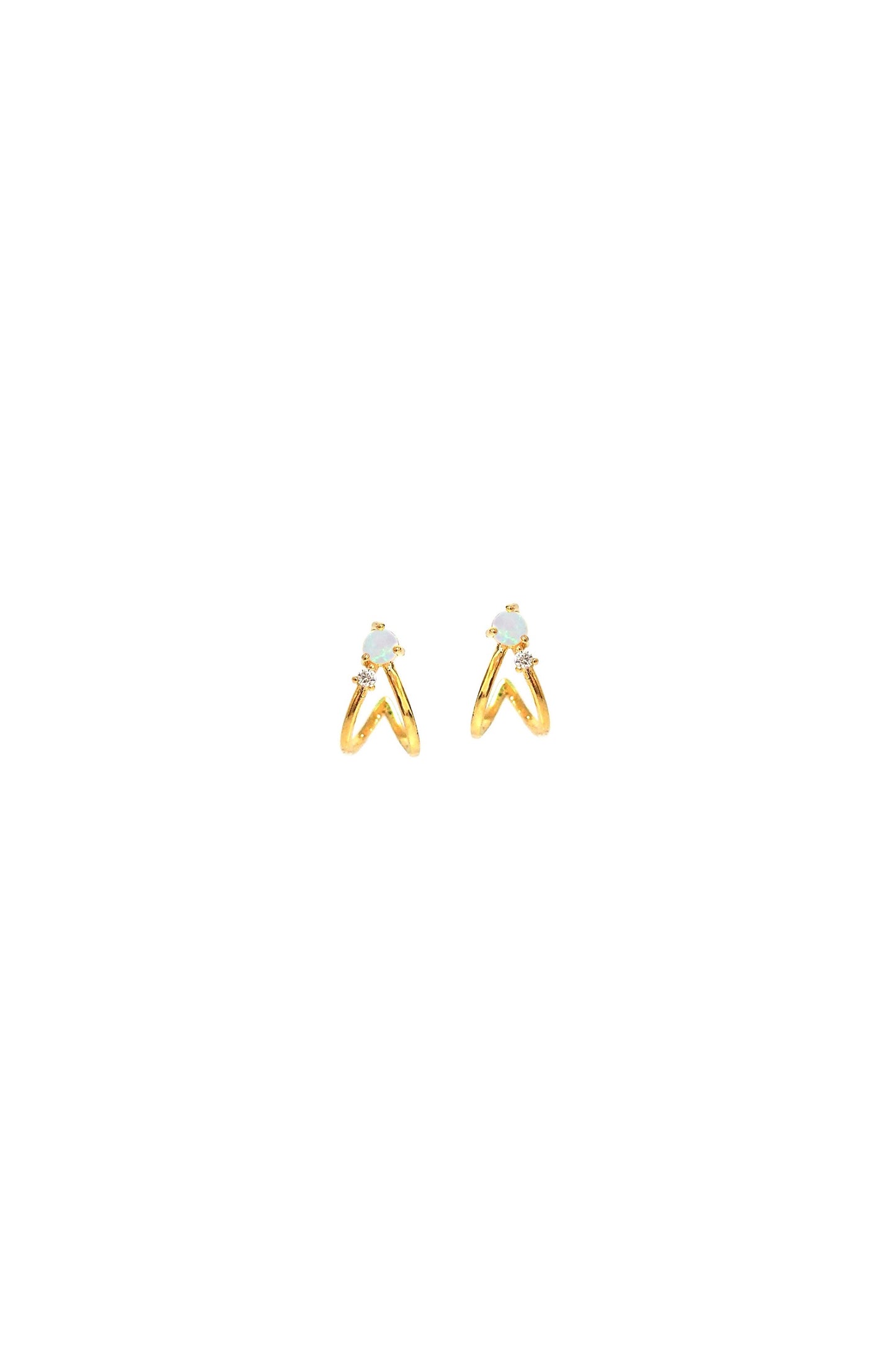 Opal Cage Earring
