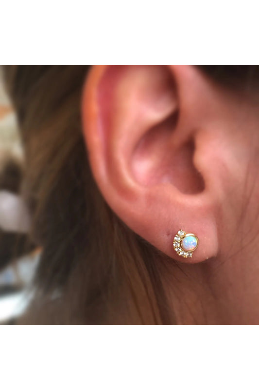 Opal & Diamond Parisian Sunset Studs