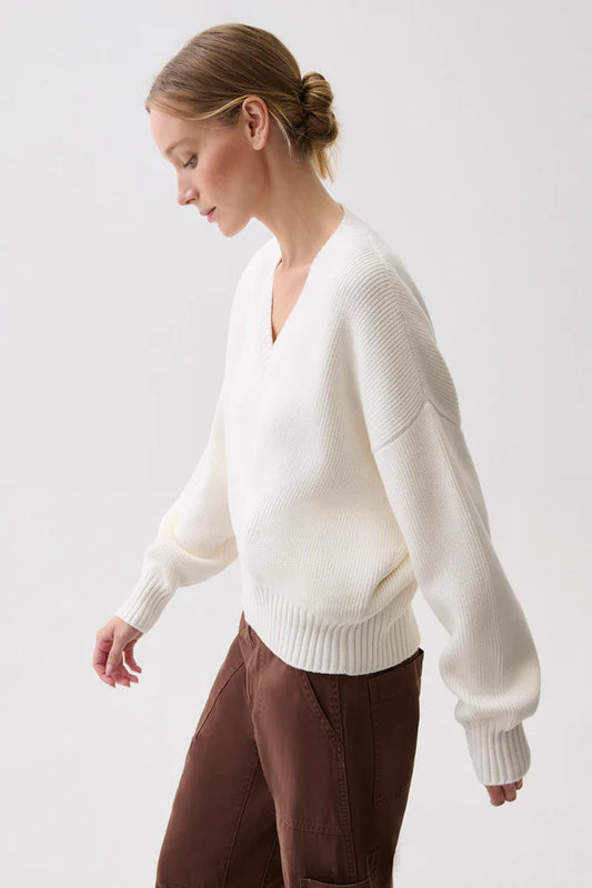 Nika Heavyweight V-Neck Sweater