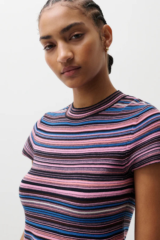 Selene Striped Sweater Tee