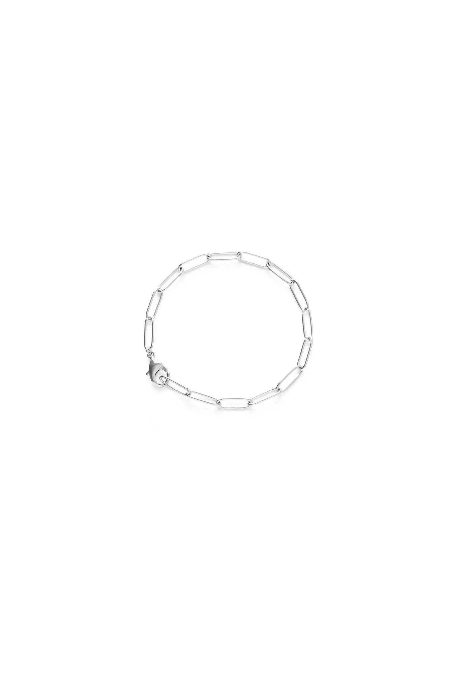 Paperclip Chain Bracelet Silver