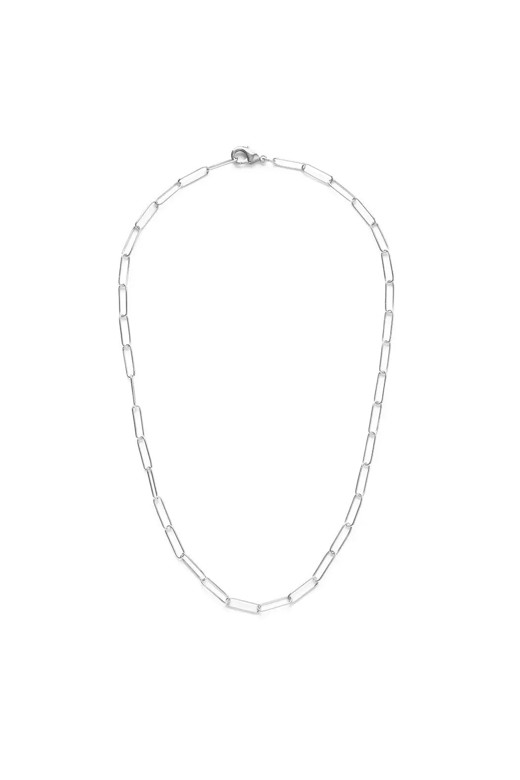 Paperclip Chain 20" Necklace Silver