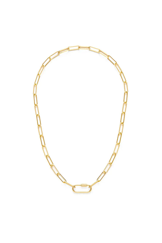 Paperclip Chain with Carabiner Clasp