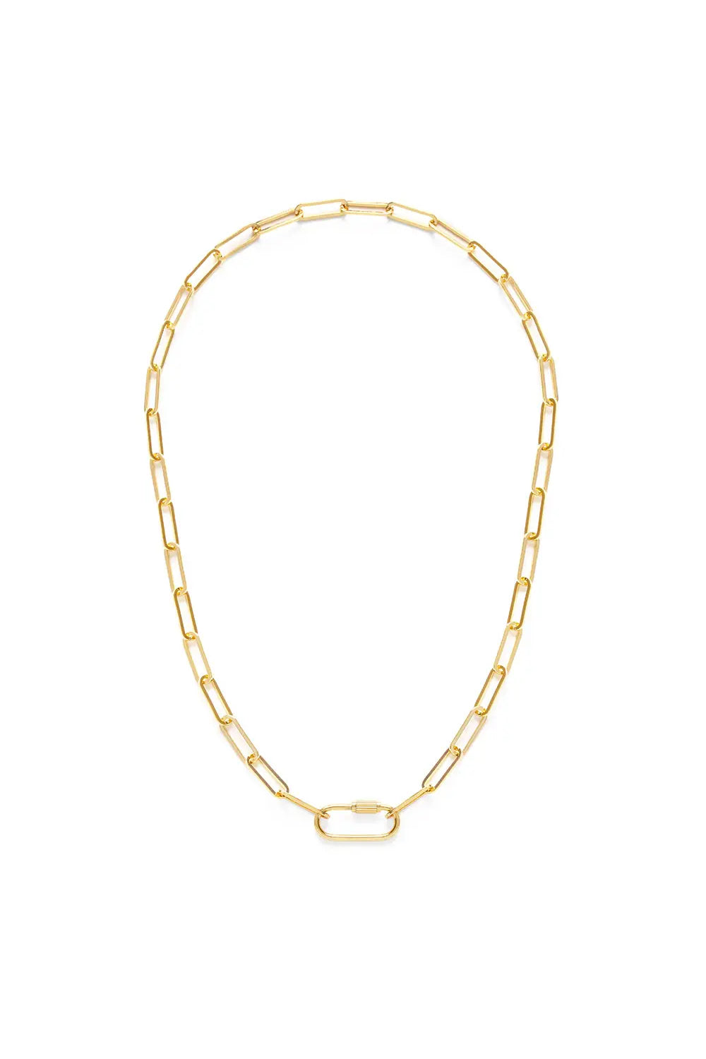 Paperclip Chain with Carabiner Clasp