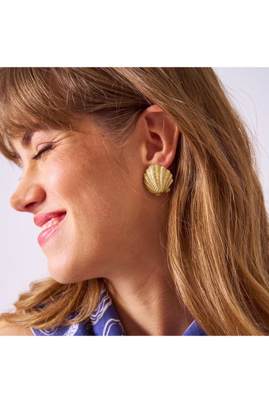 Pearl Shell Post Earrings