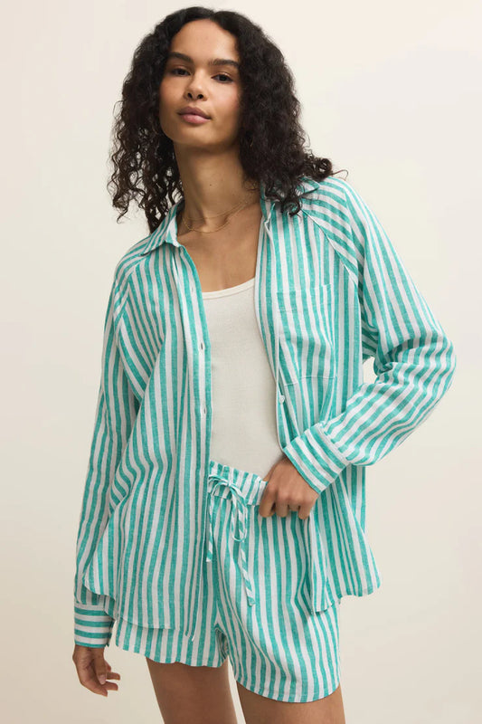 Perfect Linen Striped Top La Palma
