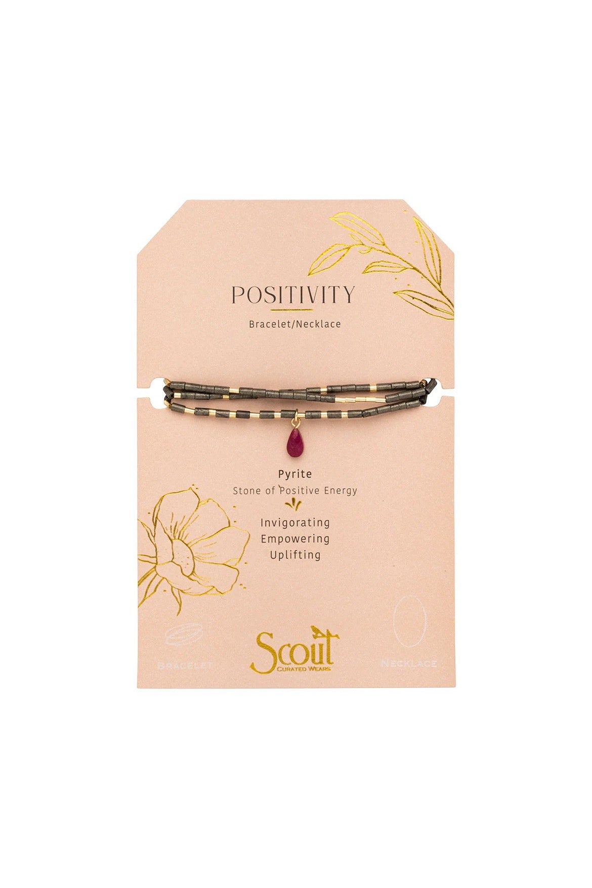 Positivity Teardrop Stone Wrap