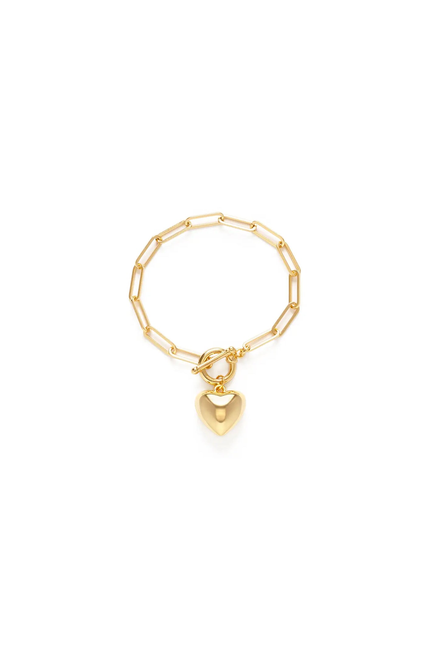 Puff Heart Chain Bracelet