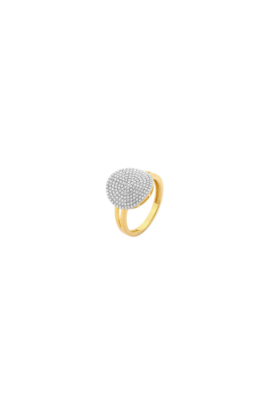 Right Round Statement Ring Gold