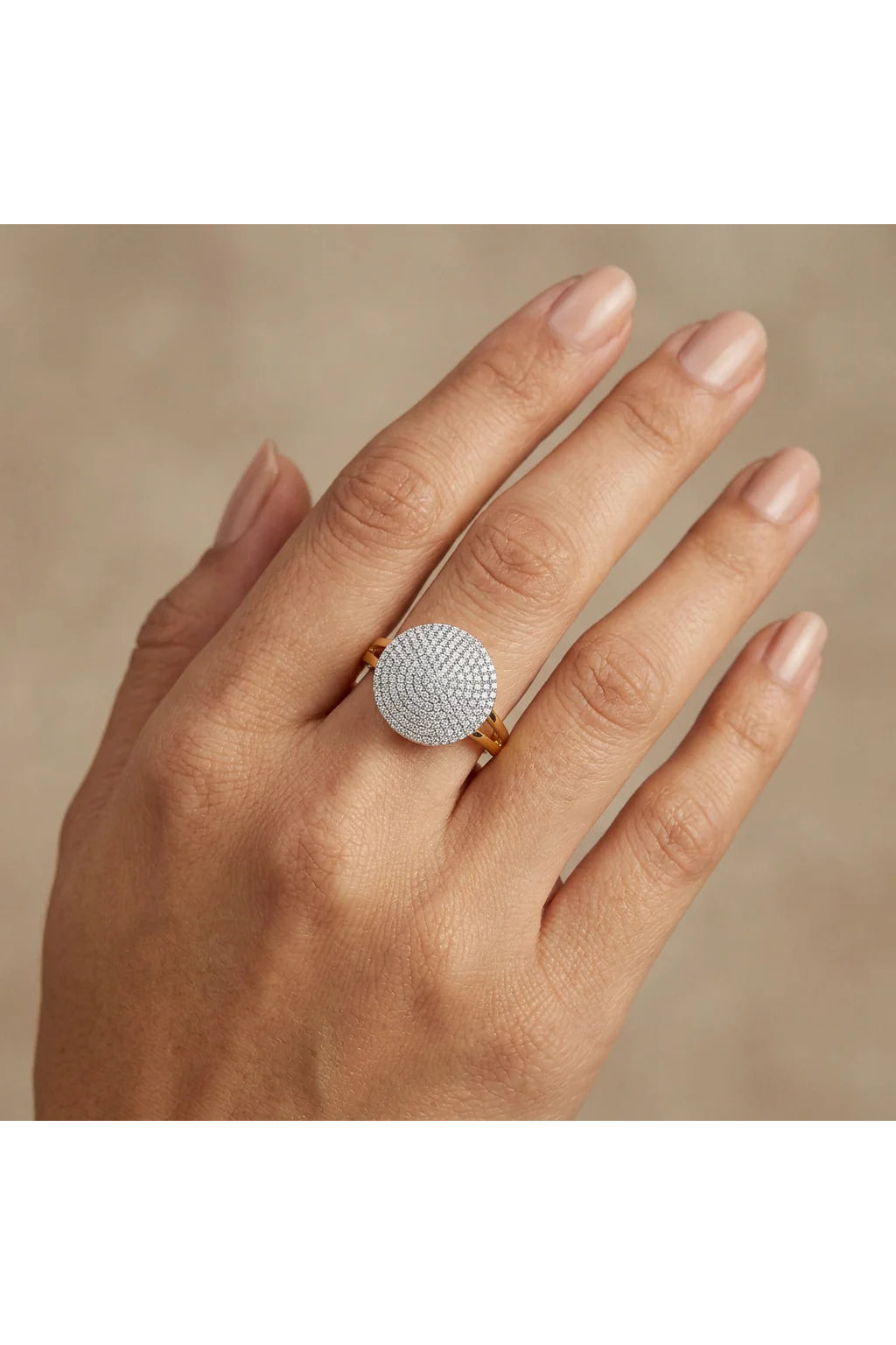 Right Round Statement Ring Gold