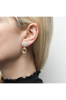 Rounded Top with Layered Teardrop Rings Earring