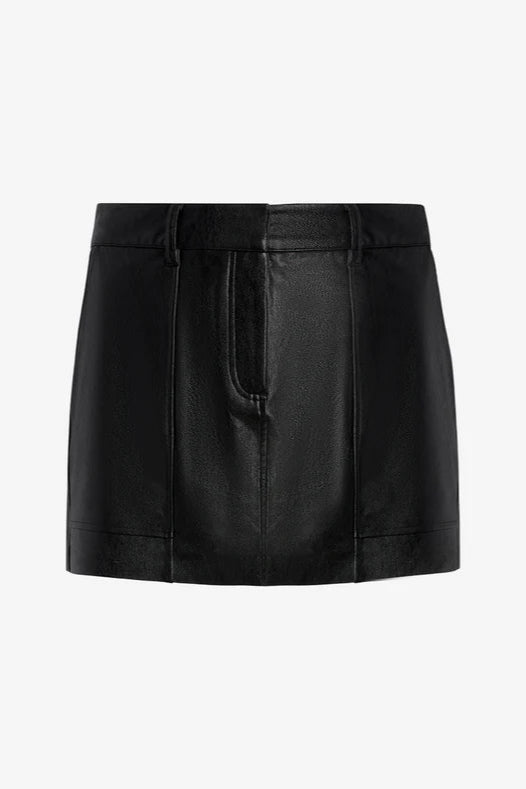 Faux Leather Utility Micro Skirt