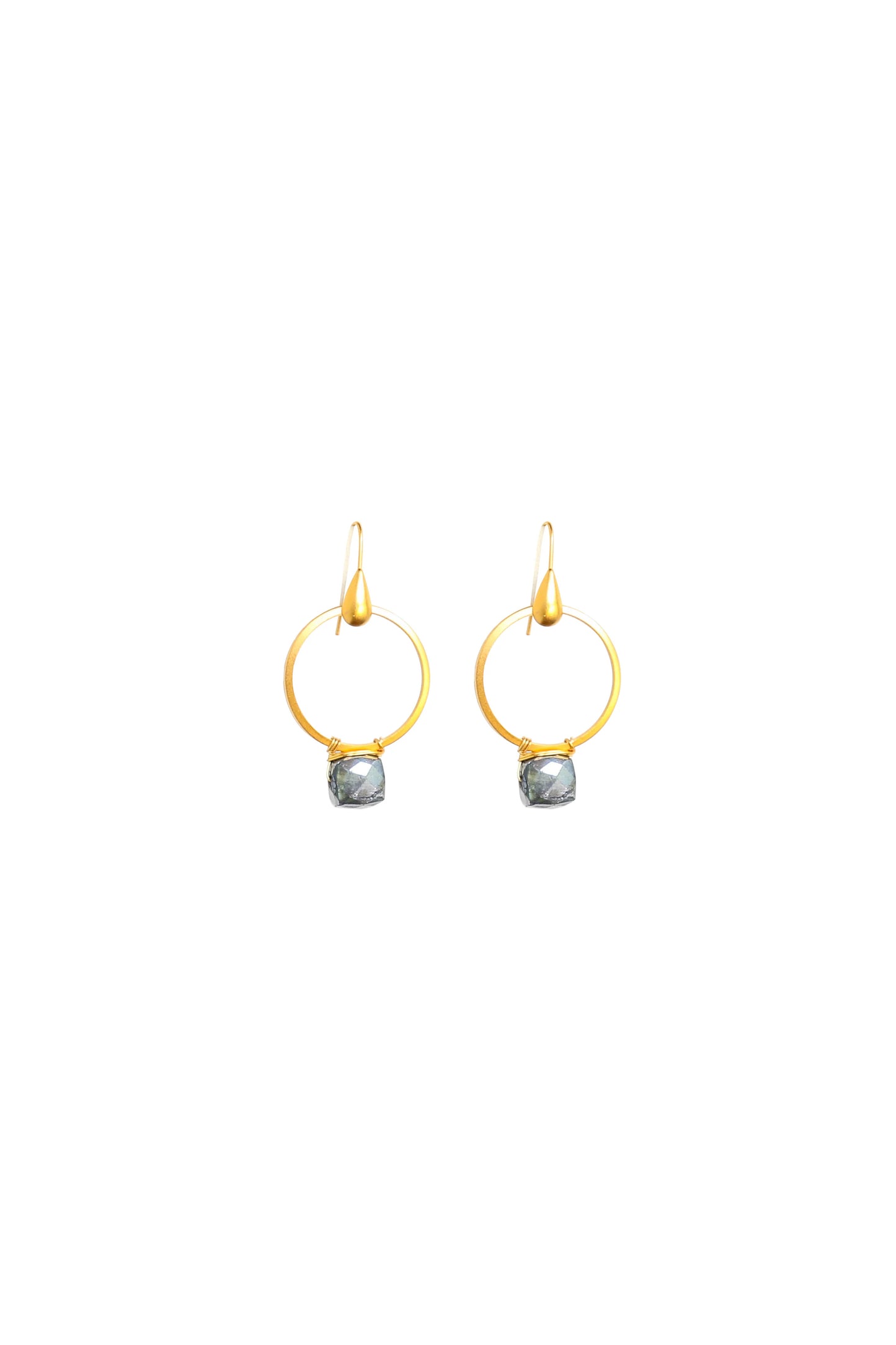 Satchel Earrings in Mystic Labradorite