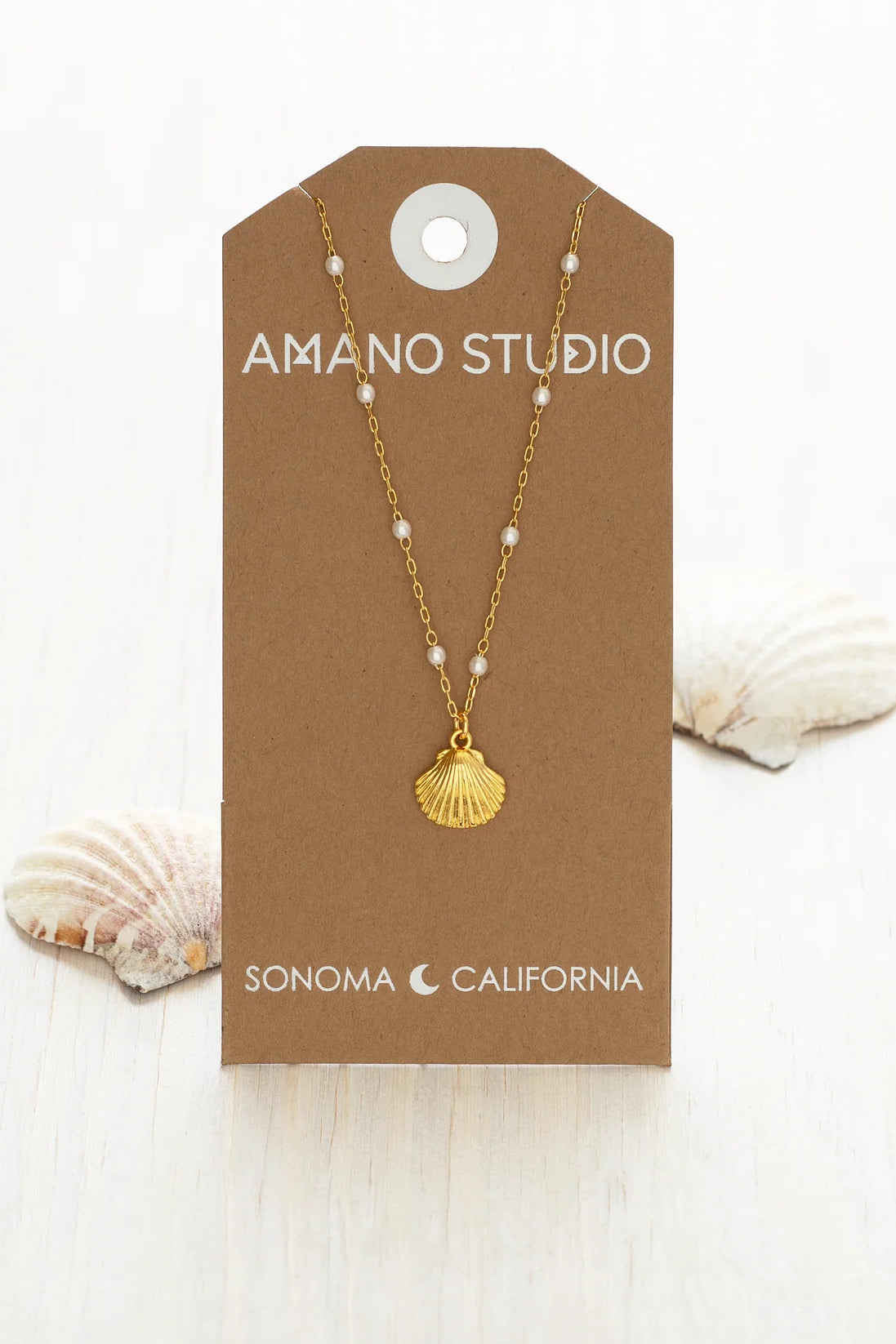Scallop Shell And Pearl Necklace
