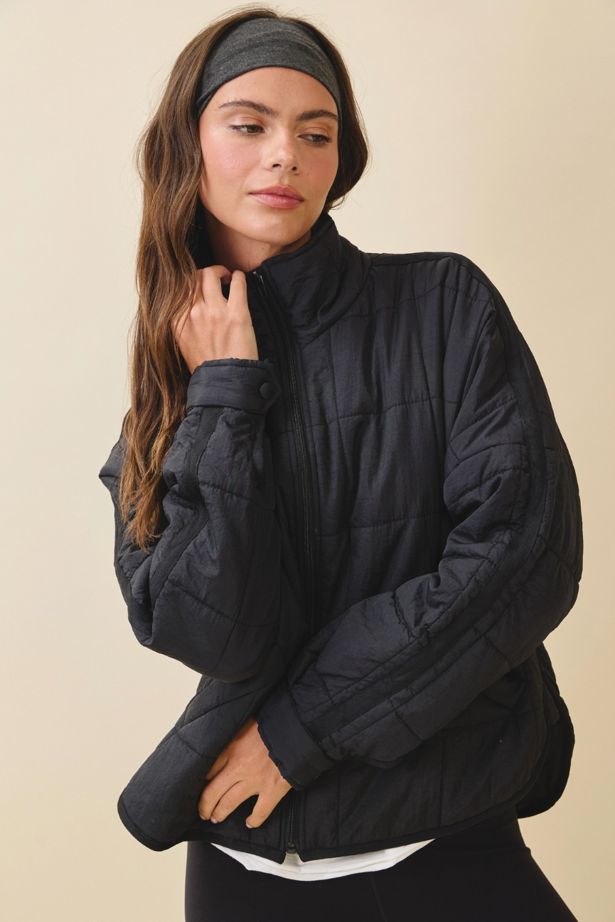 Bebe Oversized Puffer Jacket Black