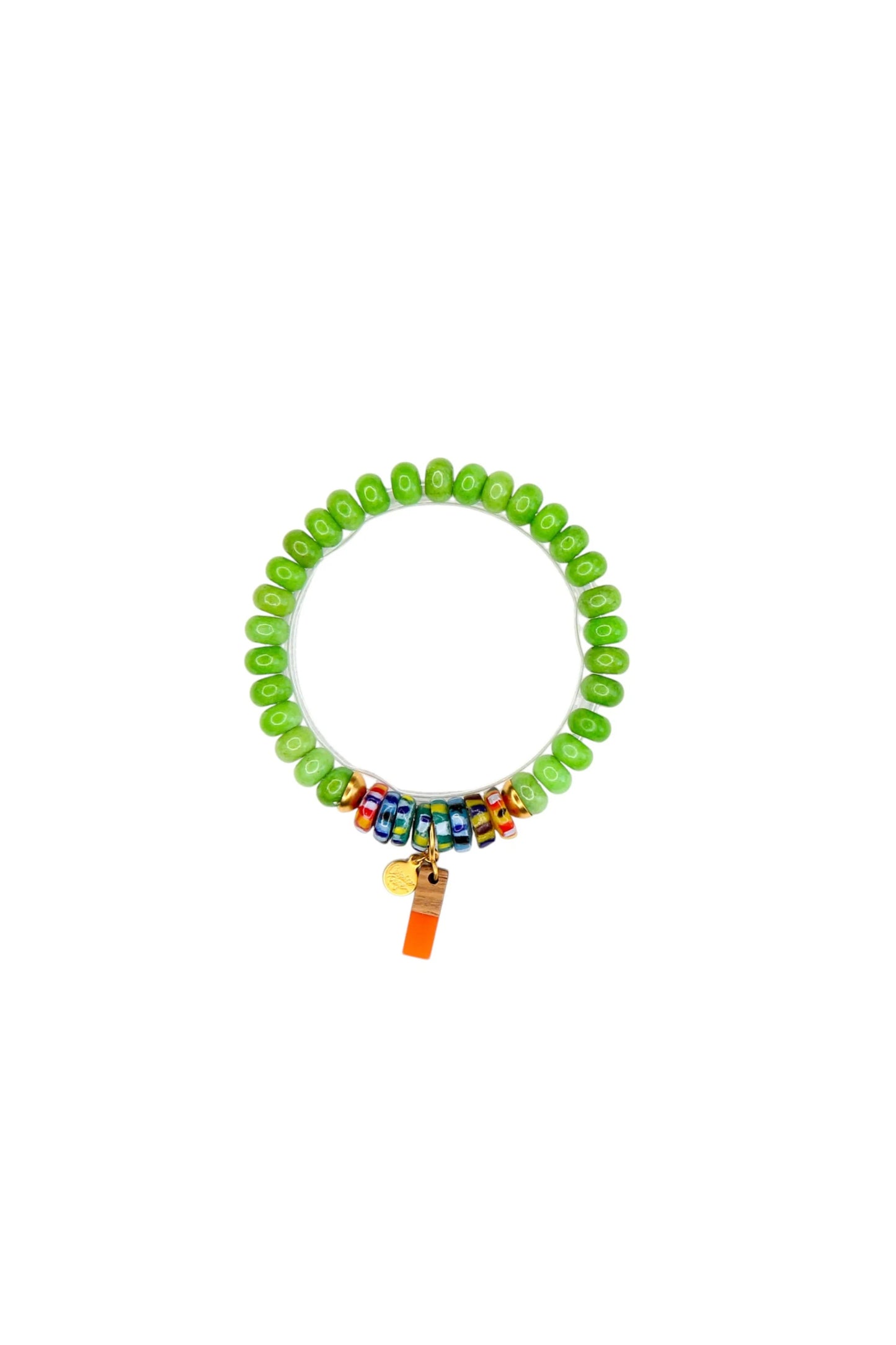 Skittles Elastic Bracelet in Jade Lime
