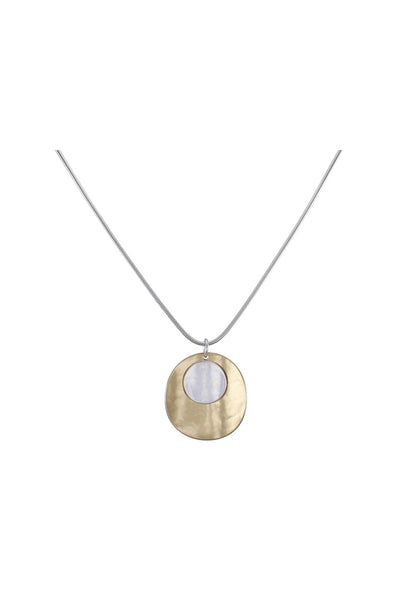 Small Layered Curved Discs Necklace