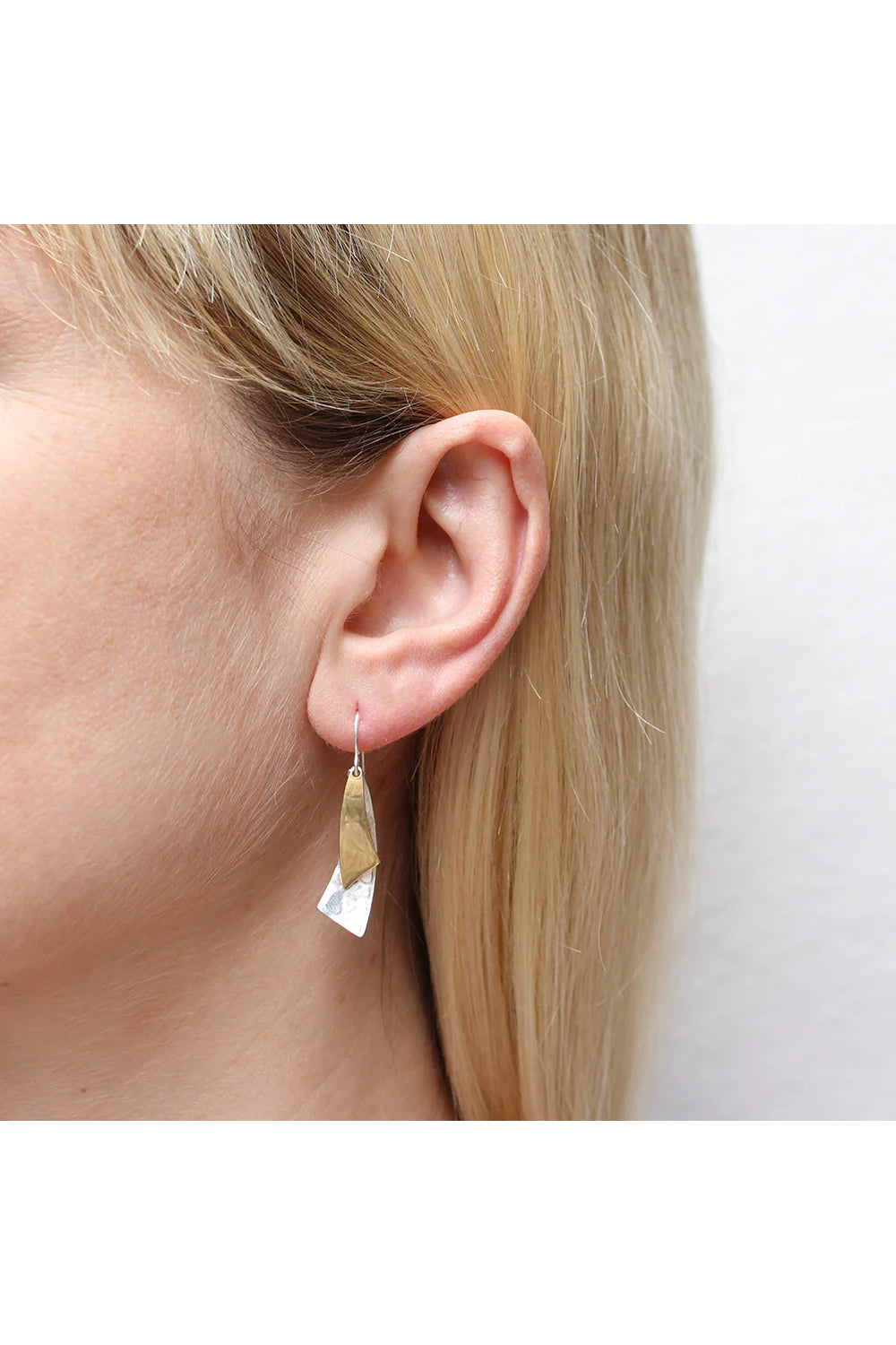 Small Layered Swoops Wire Earring