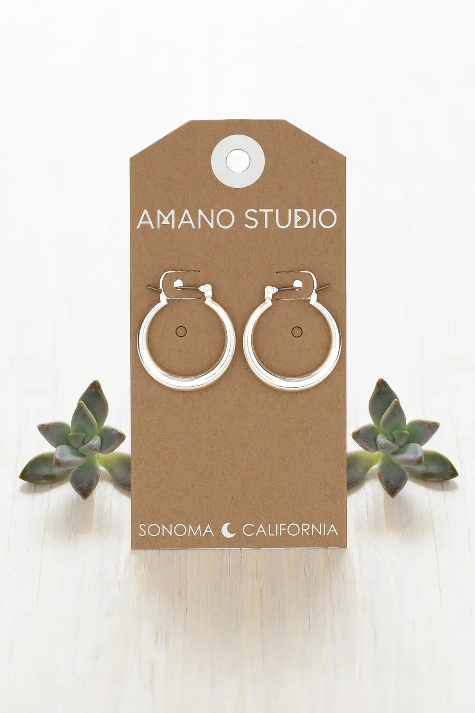Small Maria Hoops Silver