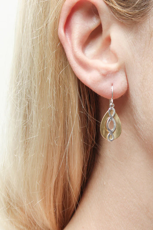 Small Teardrop with Oval Lattice Earrings