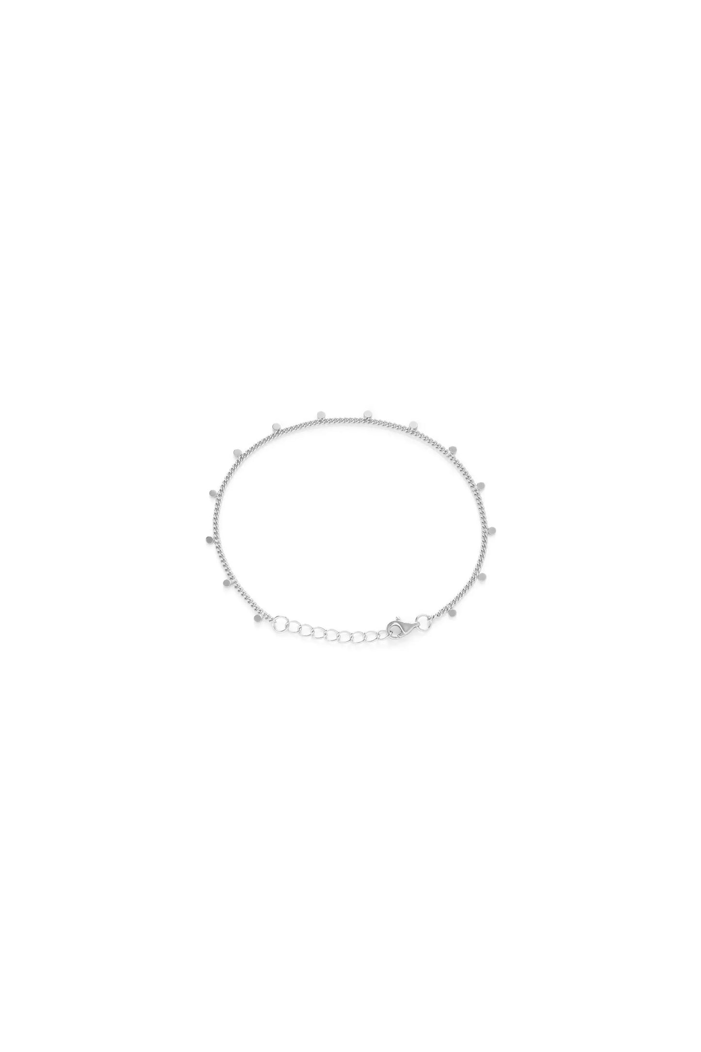 Tiny Dot Chain Bracelet Silver