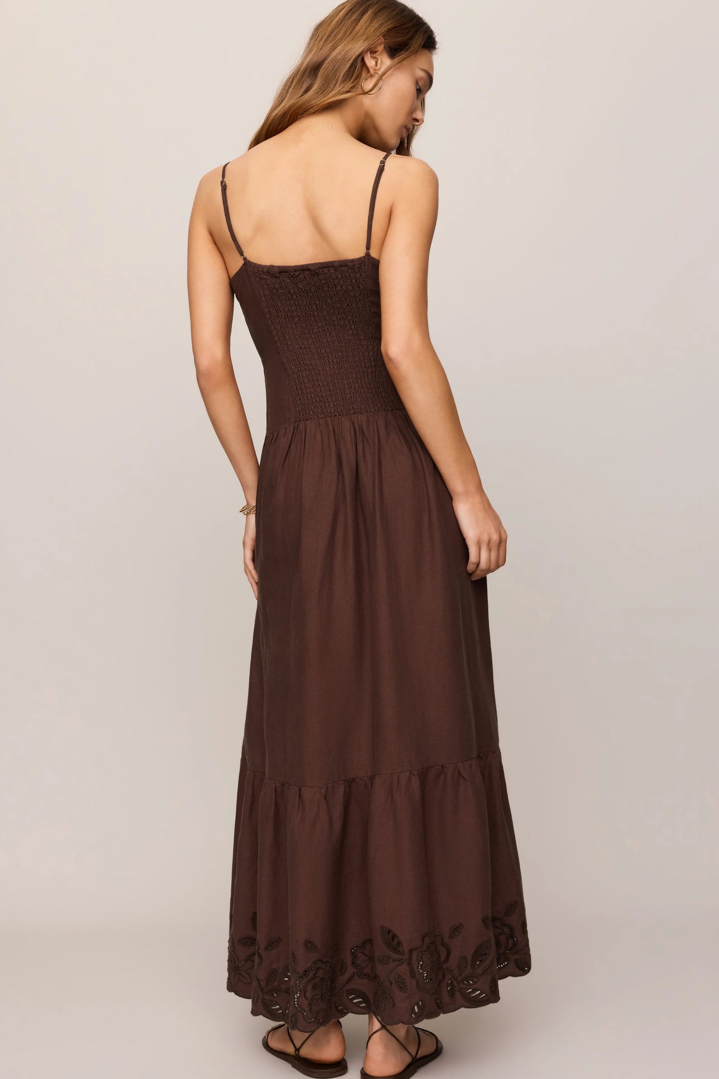 Esti Embroidered Hem Maxi Dress