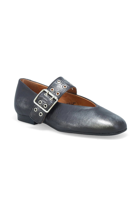 Zephyr Mary Jane Flat Gunmetal