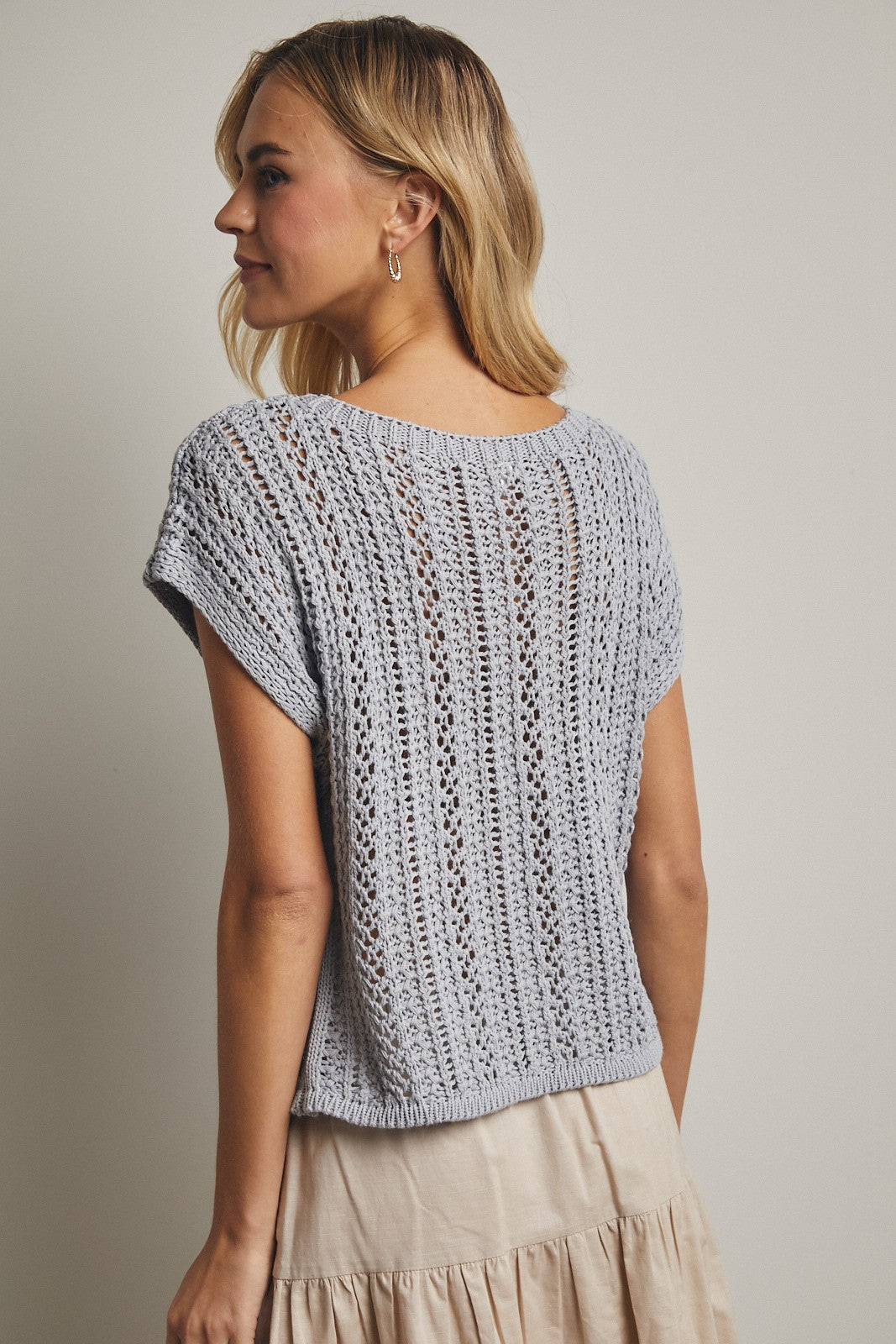 Open-Knit Sweater Top