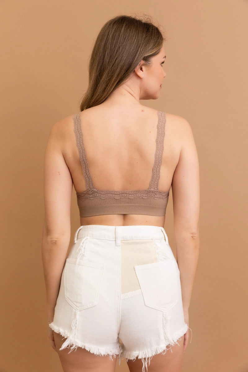 Lace Trim Padded Bralette