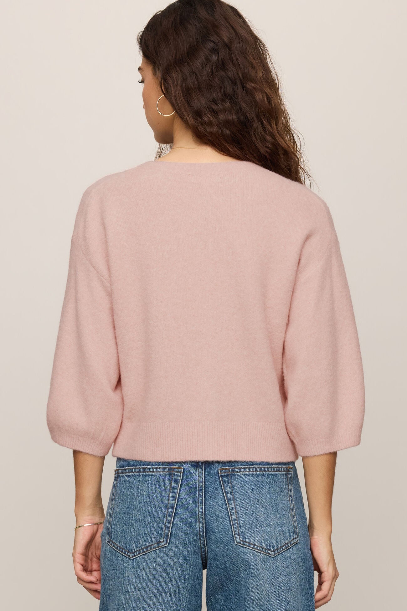Valor 3/4 Sleeve Cardigan Soft Blush