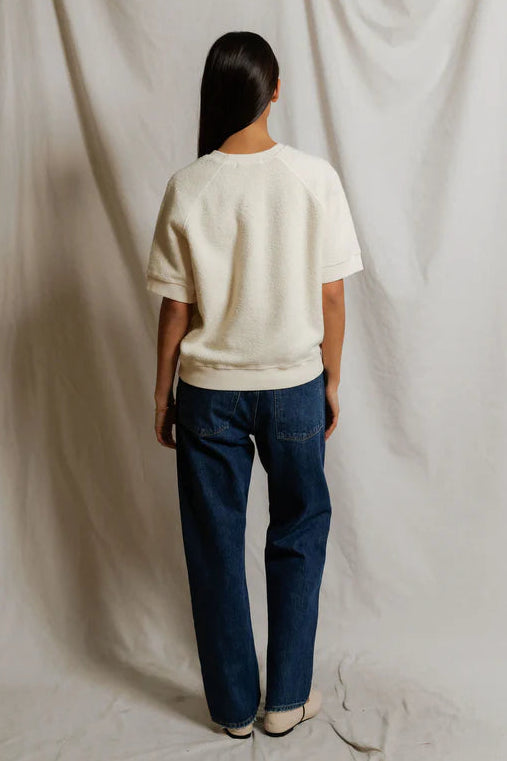 Ziggy Short Sleeve Sweatshirt Bright Ivory
