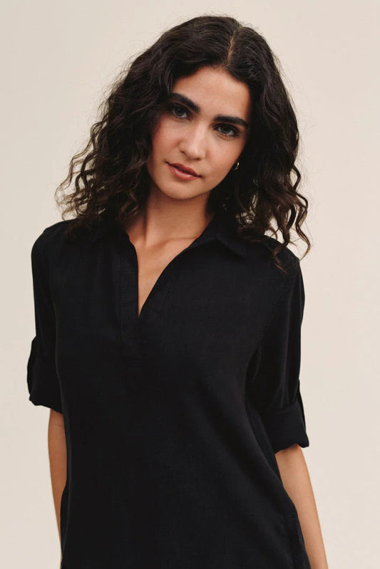 Long Sleeve A Line Shirt Dress