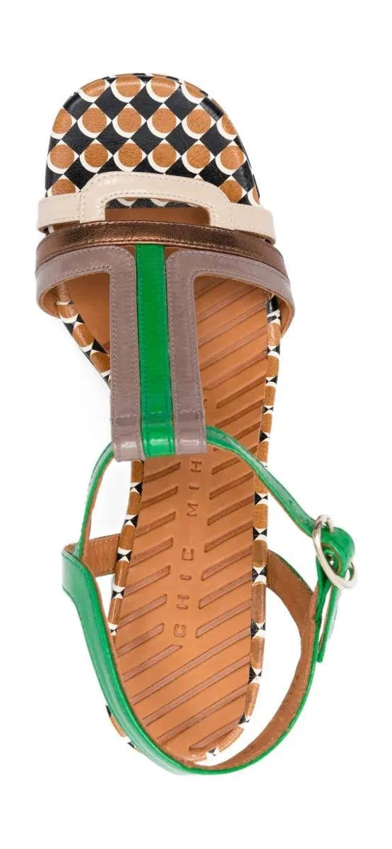Liluce Color Block T-Strap Heel