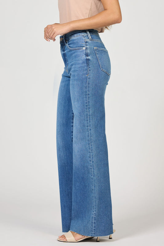 Fiona Wide Leg High Rise Fog Sky