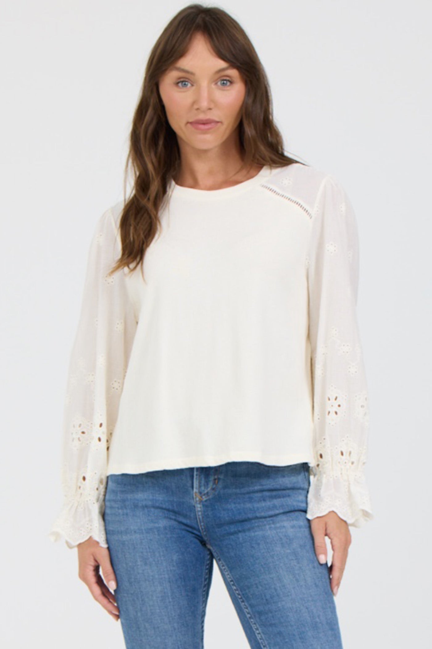 Lacey Eyelet Sleeve Top