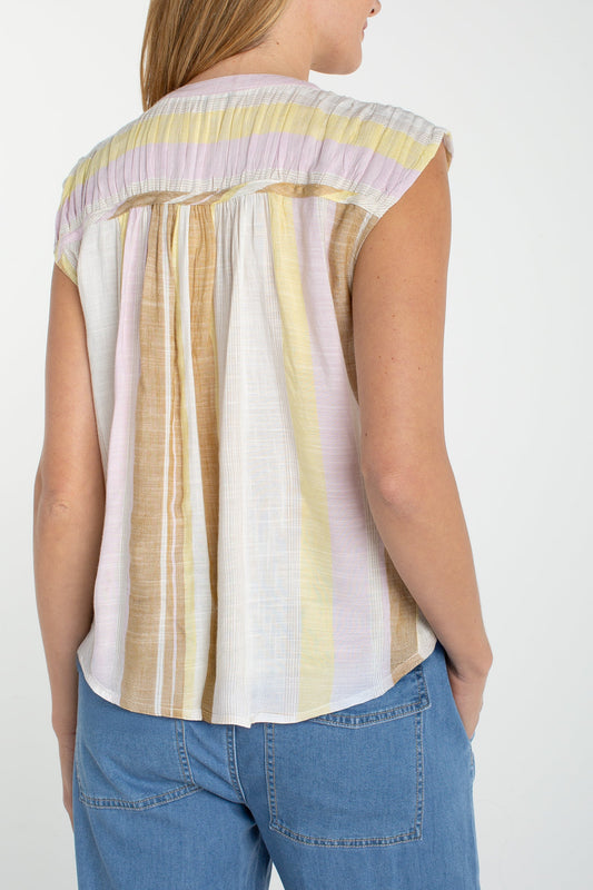 Dolman Button Front Woven Blouse