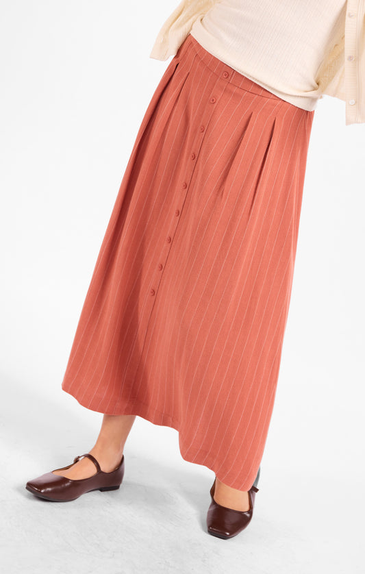 Sugarloaf Stripe Midi Skirt