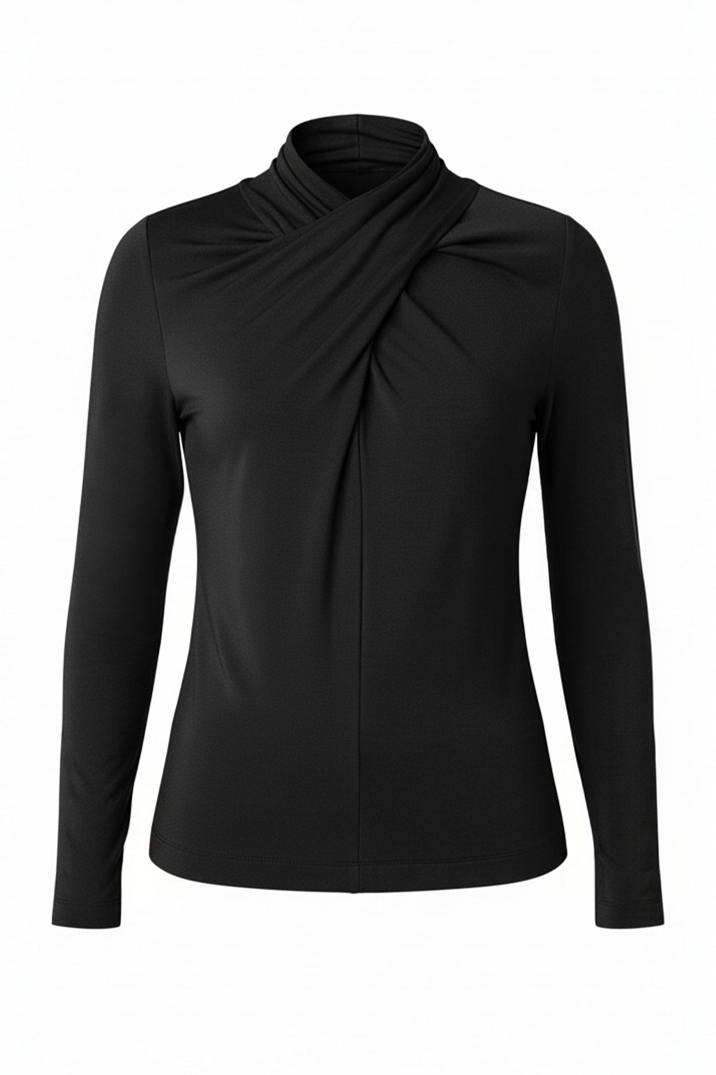 Wrap Neck Knit Top