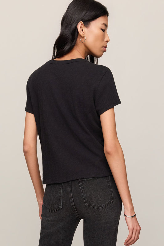 Junie Slub Tee Shirt Black
