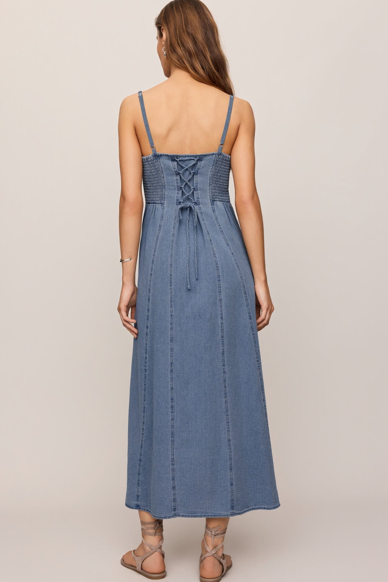 Leonora Indigo Midi Dress