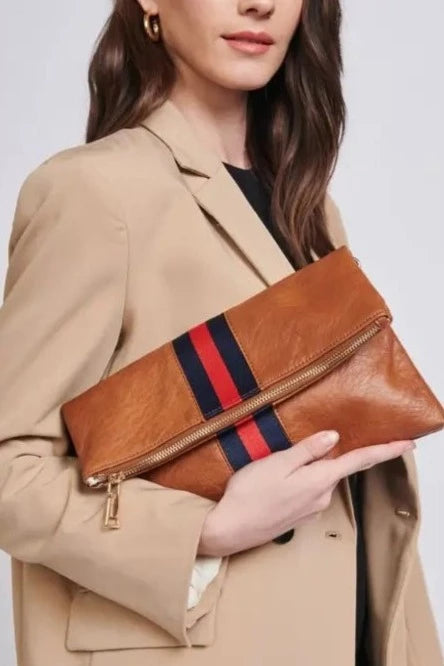 Moda Luxe Jules Striped Clutch