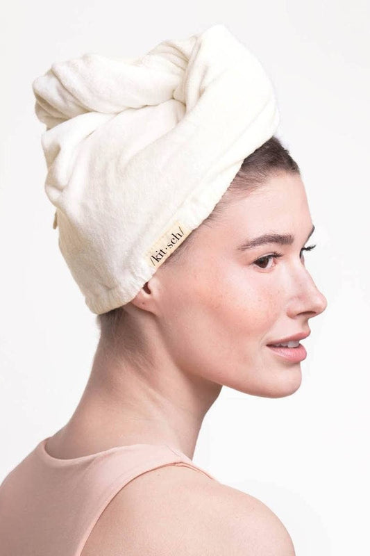 Eco-Friendly Hair Towel Ivory