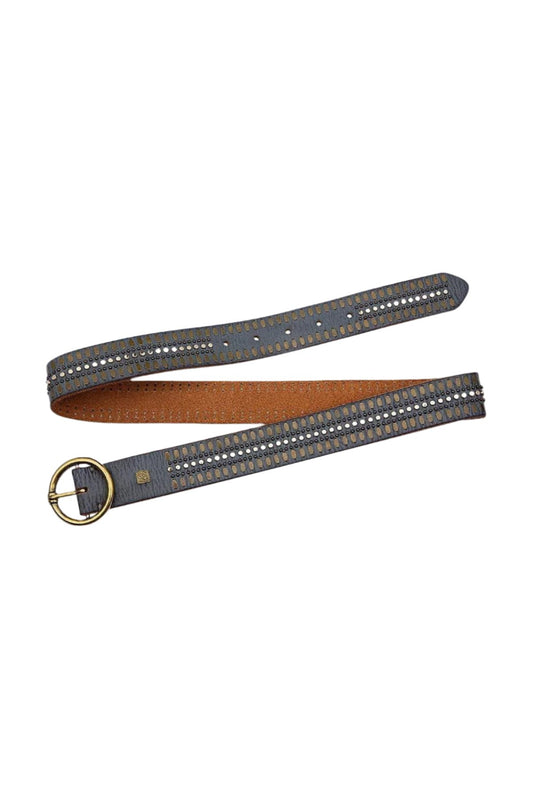 Soraya Studded Leather Belt Grey