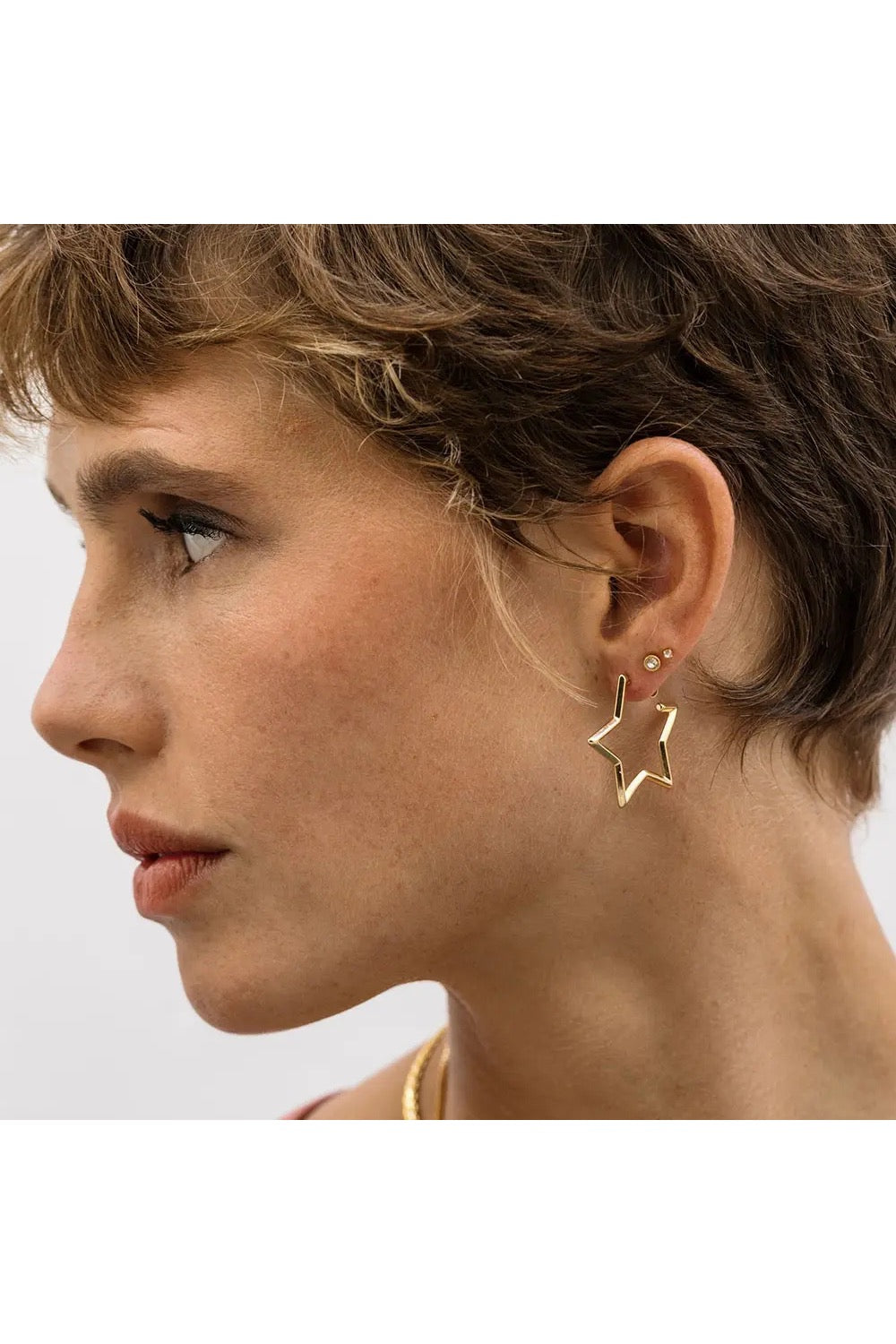 Star Hoop Earrings