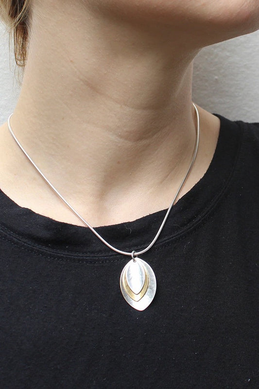 Triple Layered Leaves Necklace
