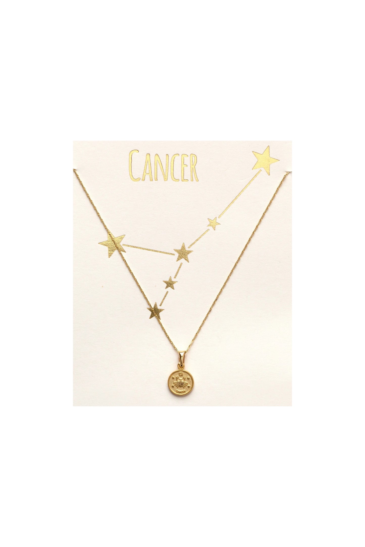 Cancer Zodiac Necklace Card by Siren SF